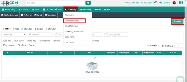 Thêm chiến dịch email MKT