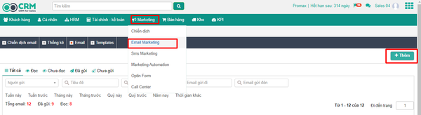 Tạo chiến dịch Email MKT 10